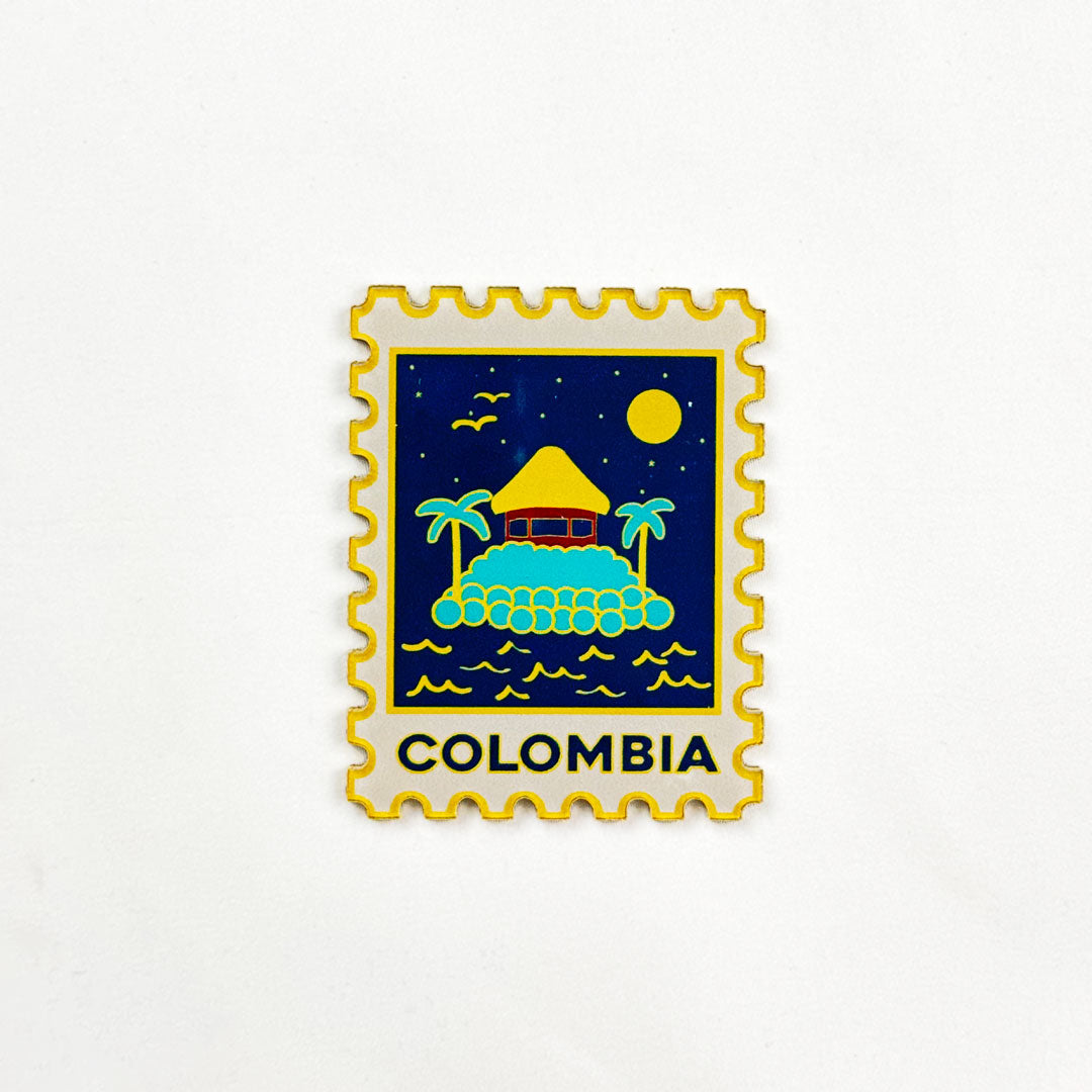 Imán Acrílico Estampilla Tayrona
