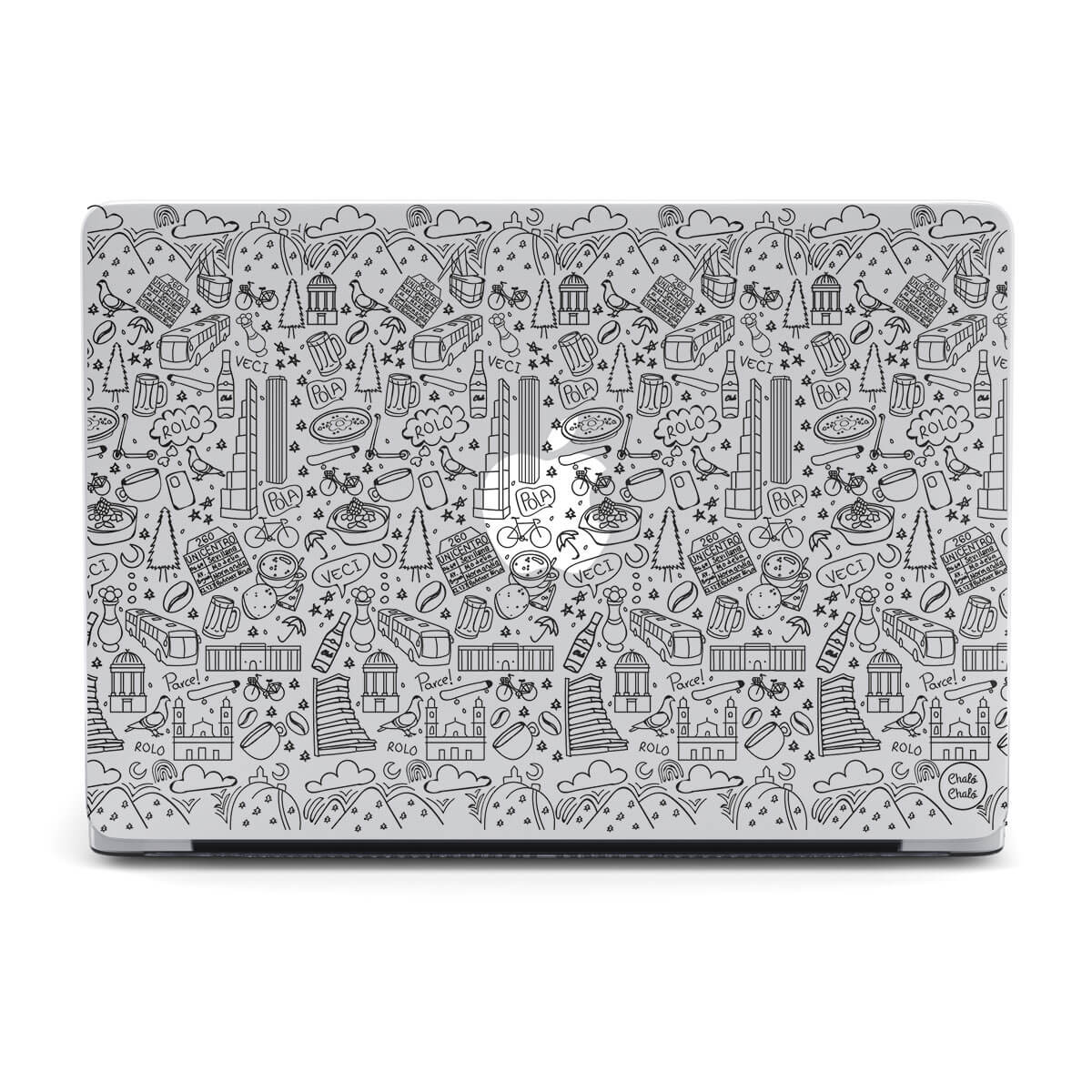 Case para Macbook con diseño estampado de Doodles de Bogotá - Chaló Chaló