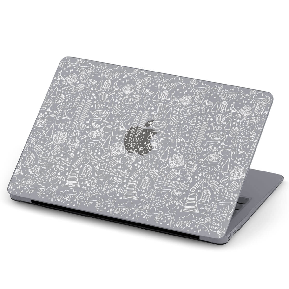 Hard Case para Macbook Doodles Bogotá Blanco