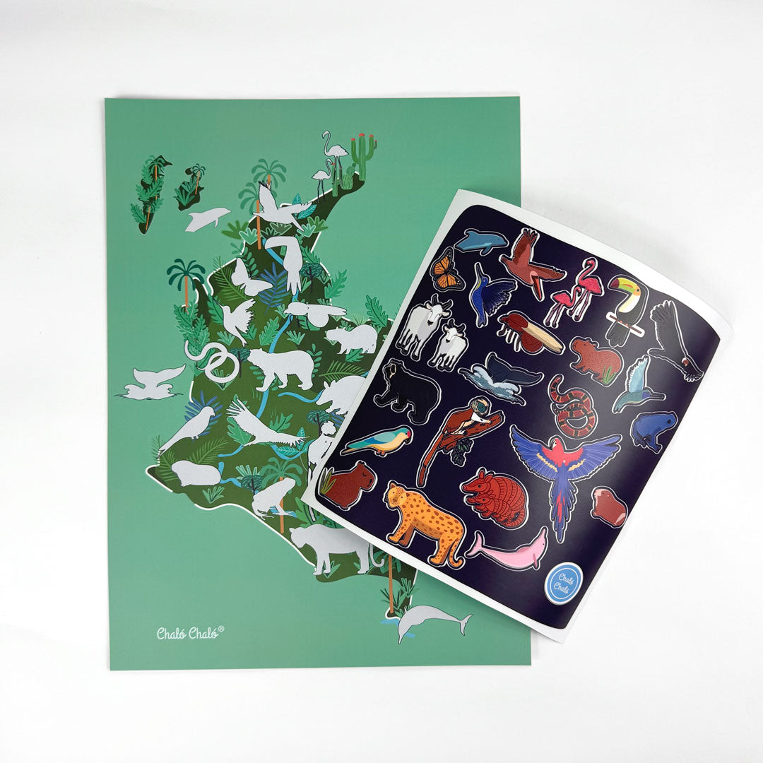 Mapa de Colombia con Stickers