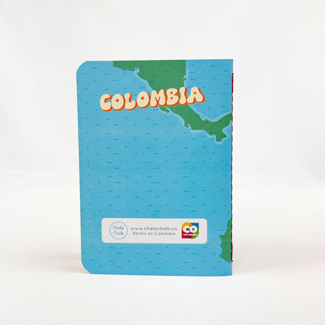 Mini Libreta Cosida Mapa de Colombia