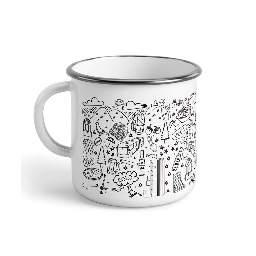 Taza de Peltre Doodles Bogotá