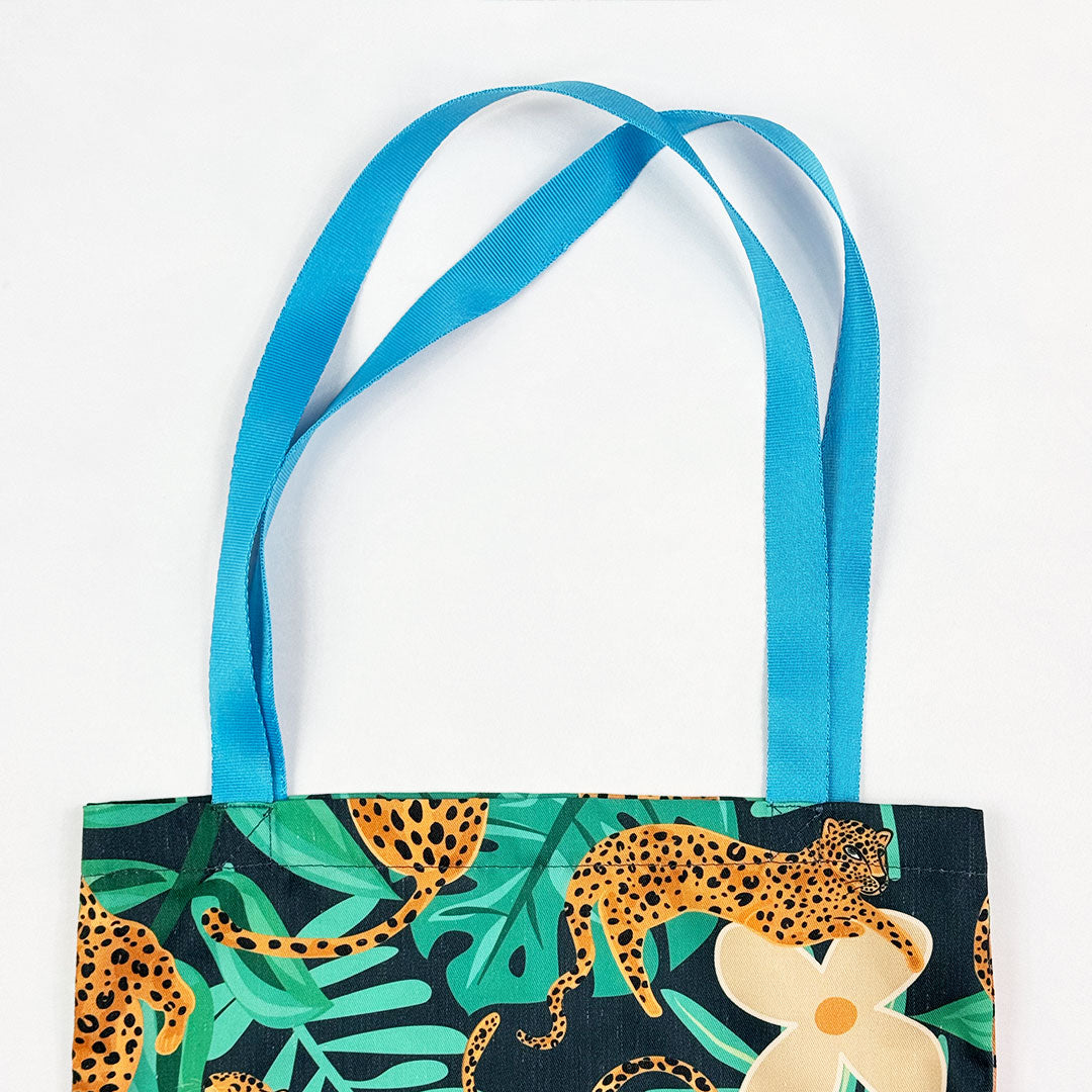 tote bag en dril, estampada con diseño de Jaguares Colombianos - Chaló Chaló