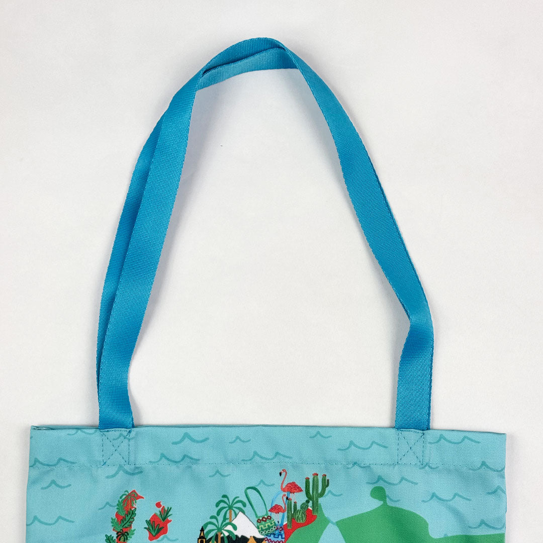 tote bag en dril, estampada con diseño de Mapa de Colombia - Chaló Chaló