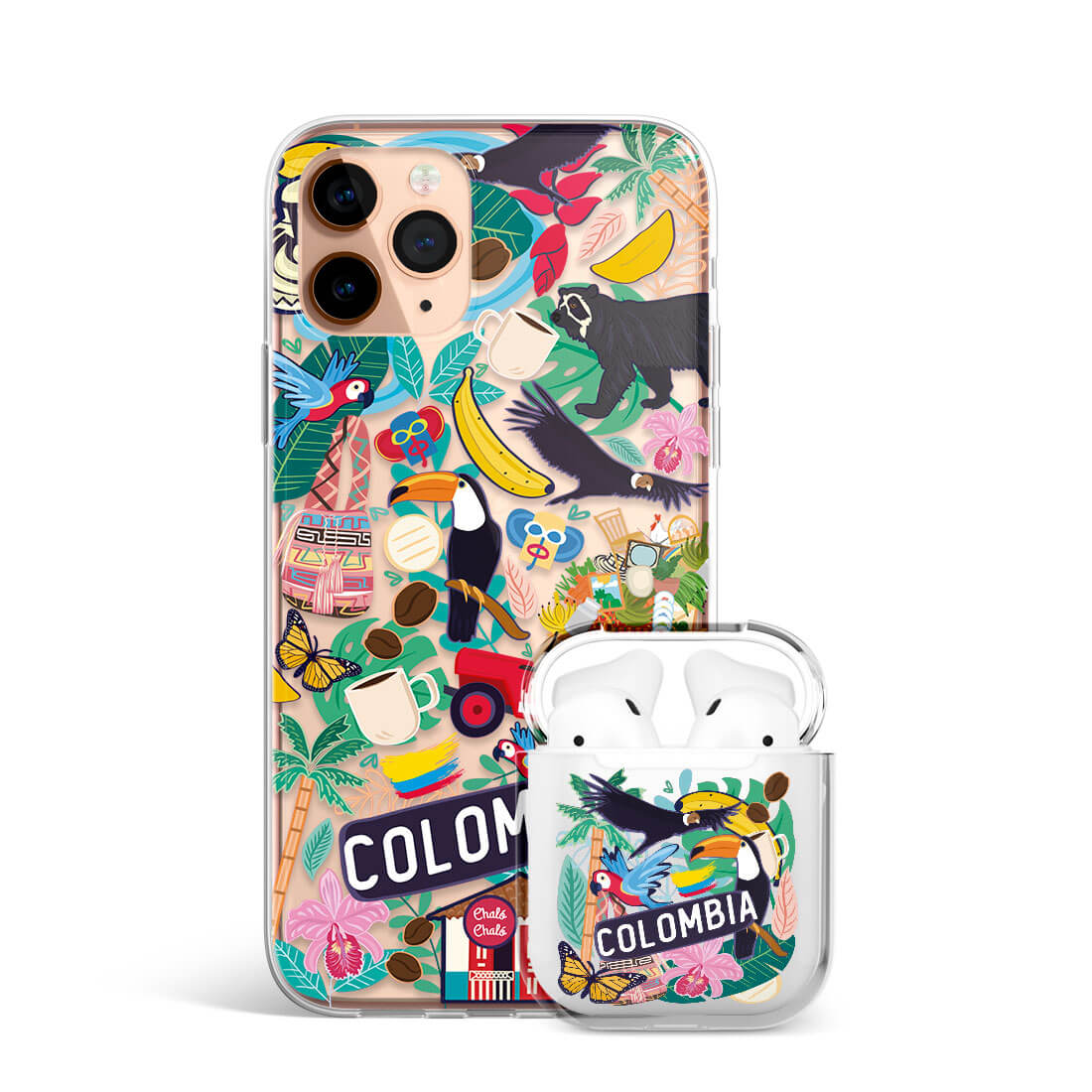 Kit Forro de celular + Forro de Airpods de Colombia Insignia