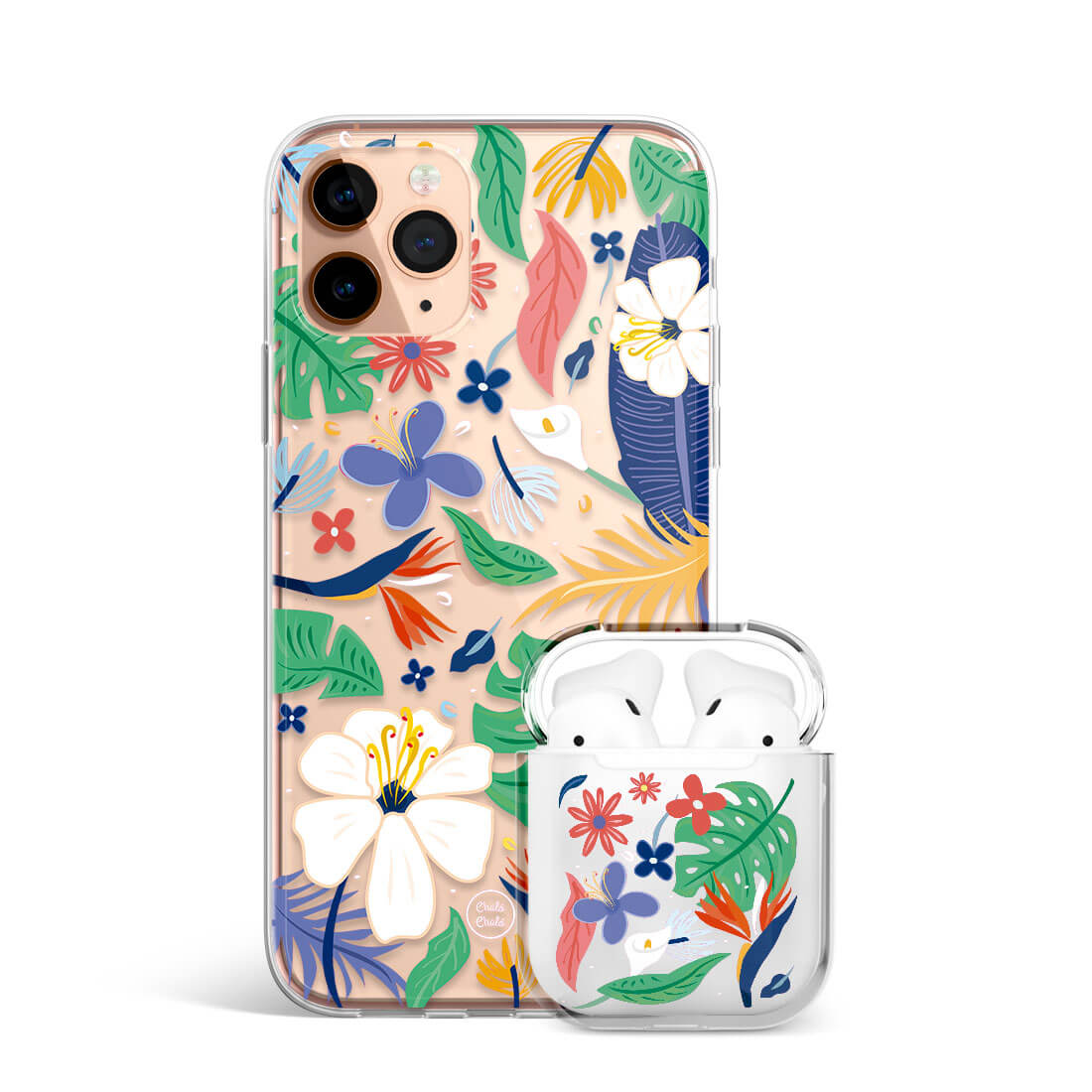 Kit Forro de celular + Forro de Airpods de Flora