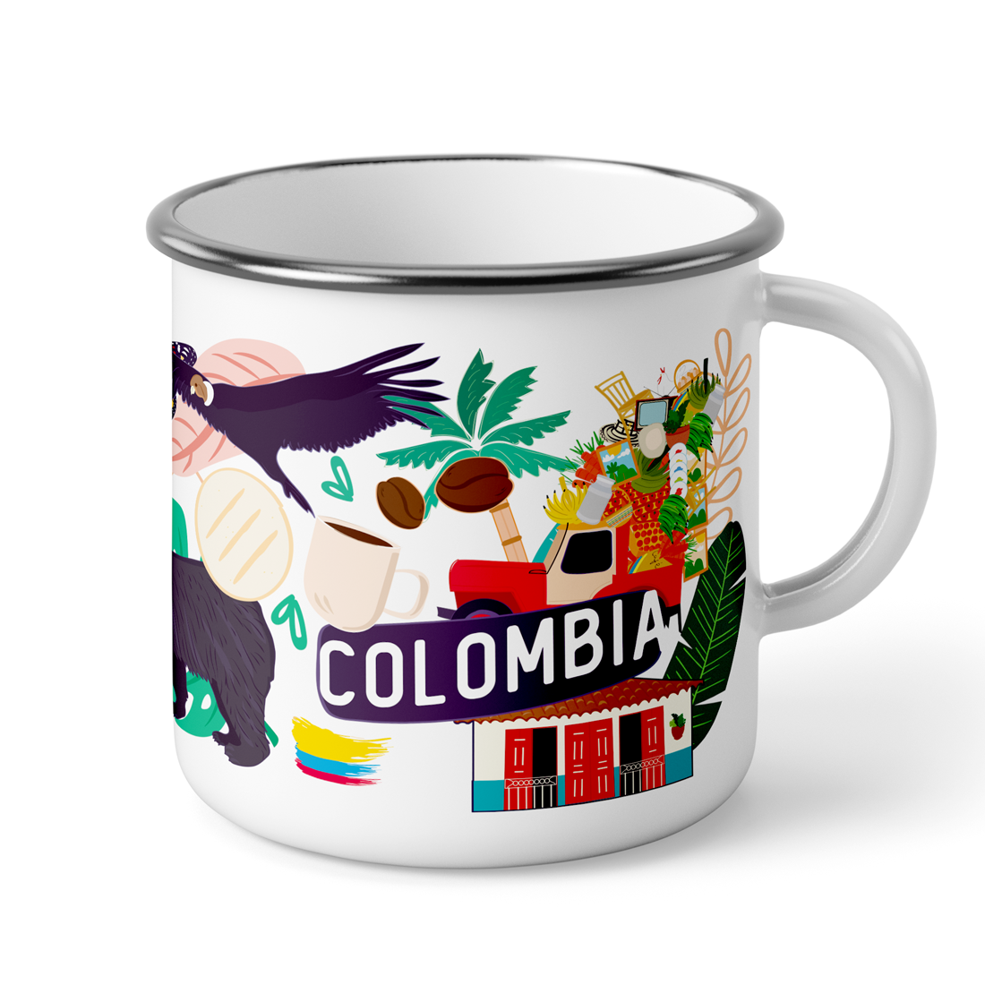 Taza de Peltre Colombia Insignia